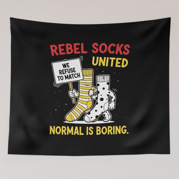 Item preview, Rebel Socks United - Funny Non-Conformist Match  designed and sold by kubix81.