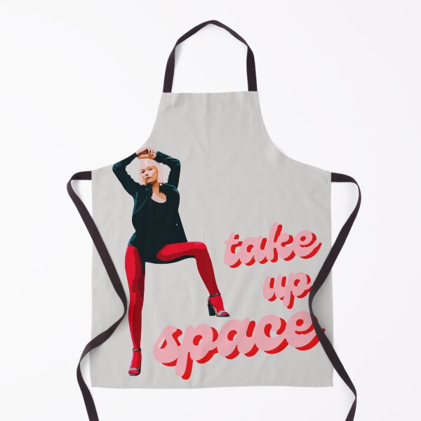 Item preview, Take Up Space - proud stance bold woman wide leg pose with red tights designed and sold by RabbitHoleThings.
