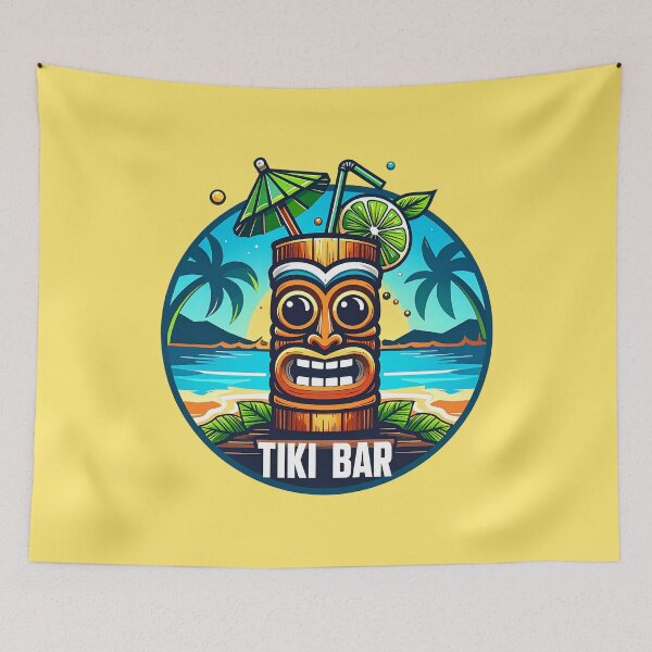 Artikelvorschau, Tiki-Bar-Logo entworfen und verkauft von ArtFactoryAI.