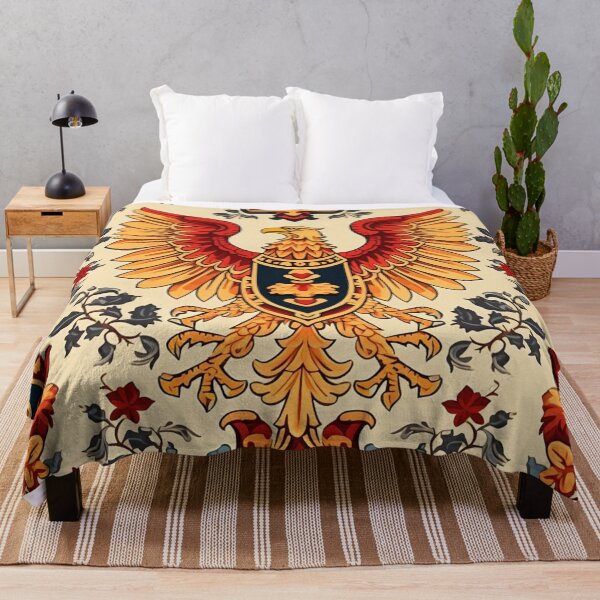 Item preview, Medieval Eagle Tapestry Crest – Ornate Heraldic Emblem designed and sold by Myra365Art.