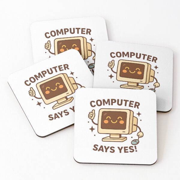 Item preview, Computer Says YES – Cute Retro Tech Design designed and sold by iTechy.