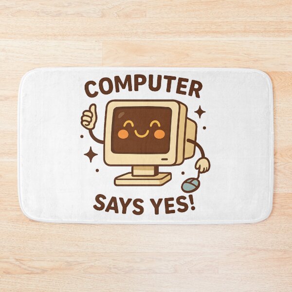 Item preview, Computer Says YES – Cute Retro Tech Design designed and sold by iTechy.