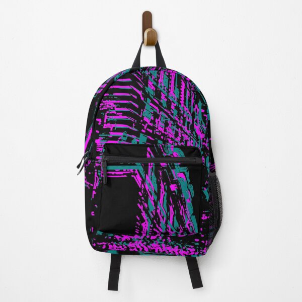 Item preview, Dreams of Paris, corner cafe in glitchy colors, magenta and marine blue or emerald designed and sold by strokes and splashes.