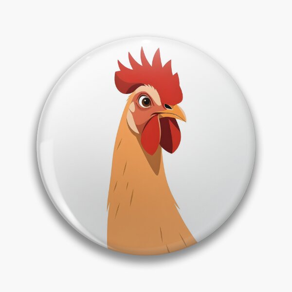 Item preview, Peekaboo Buff Rooster – Funny Beige Chicken Art for Poultry Lovers designed and sold by EmeraldeaArt.