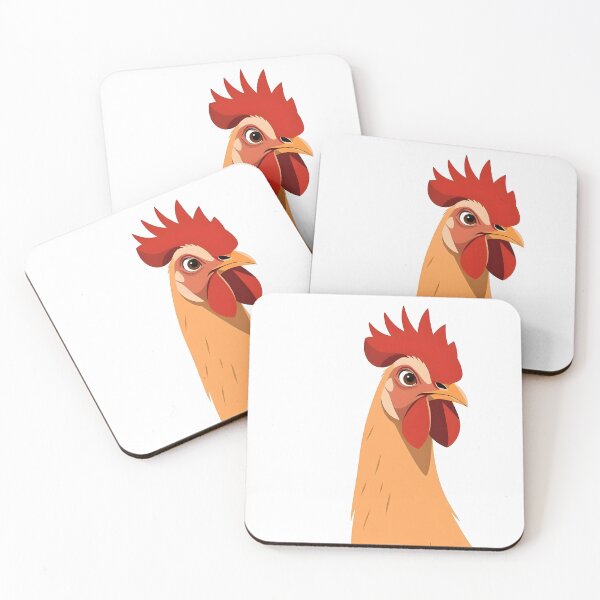 Item preview, Peekaboo Buff Rooster – Funny Beige Chicken Art for Poultry Lovers designed and sold by EmeraldeaArt.
