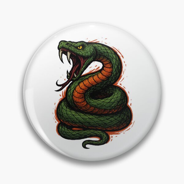 Item preview, Fierce Coiled Snake with Open Jaws designed and sold by Artdh.