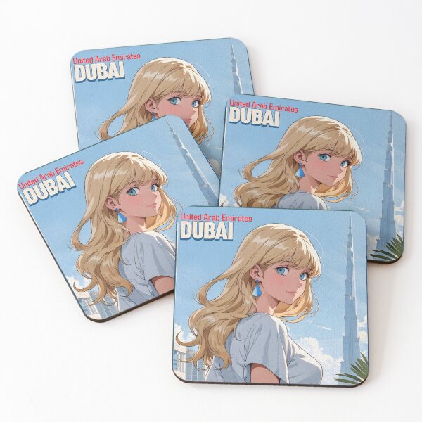 Item preview, Romantic Farewell in Dubai – Retro Anime Travel Girl Love Quote designed and sold by Kawaii-Sky.