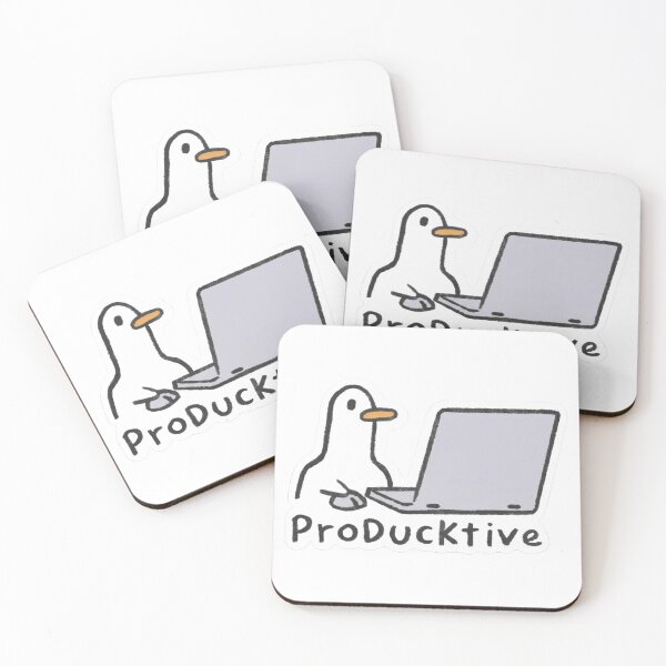 Item preview, ProDucktive Duck Sticker - Funny Pun Productivity Work From Home designed and sold by JossDesign15.