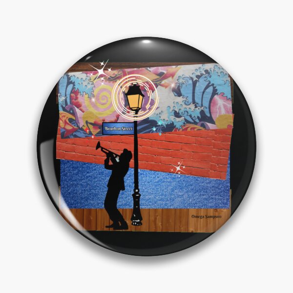 Item preview, Orange Collage of Bourbon Street Musician  2 designed and sold by artbyomega.