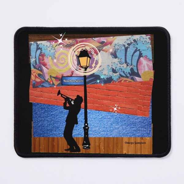 Item preview, Orange Collage of Bourbon Street Musician 2 designed and sold by artbyomega.