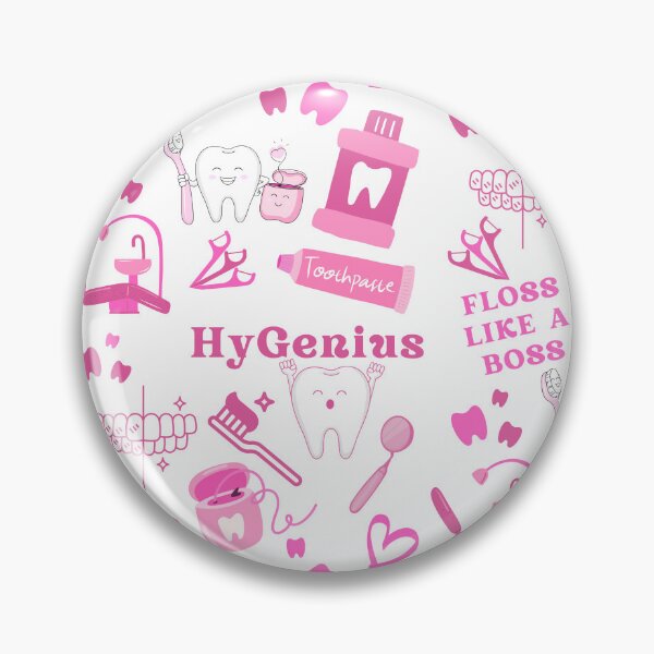 Item preview, Pink Dental HyGenius fun dental collage designed and sold by Small Batch Love.