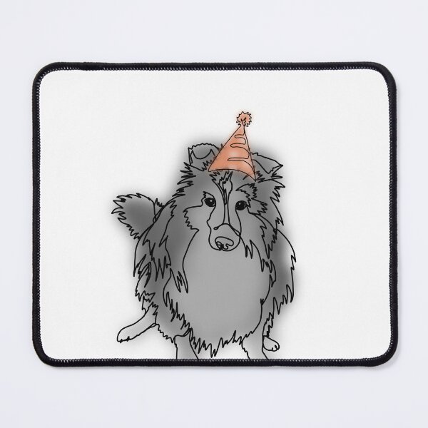 Item preview, Josh the Orange Party Sheltie in a Hat – animalzinhats designed and sold by Ashley’sAnimalz.