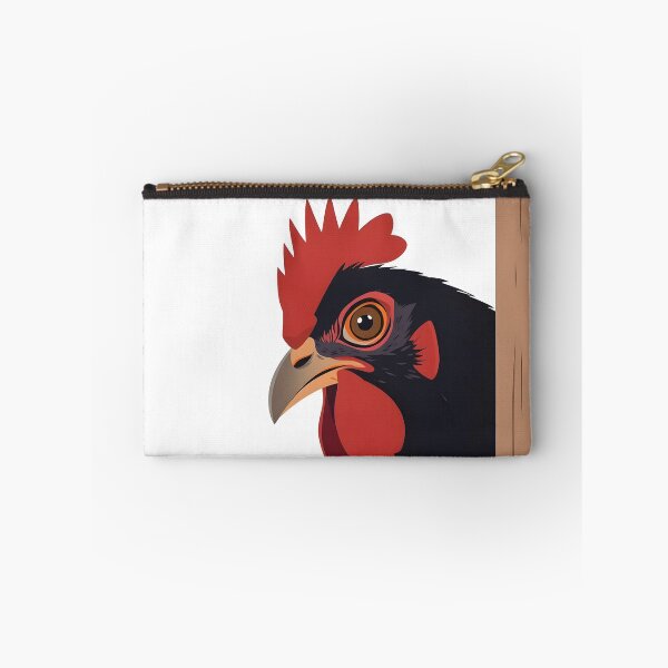 Item preview, Black Rooster Peekaboo – Bold Rooster Peeking Illustration designed and sold by EmeraldeaArt.