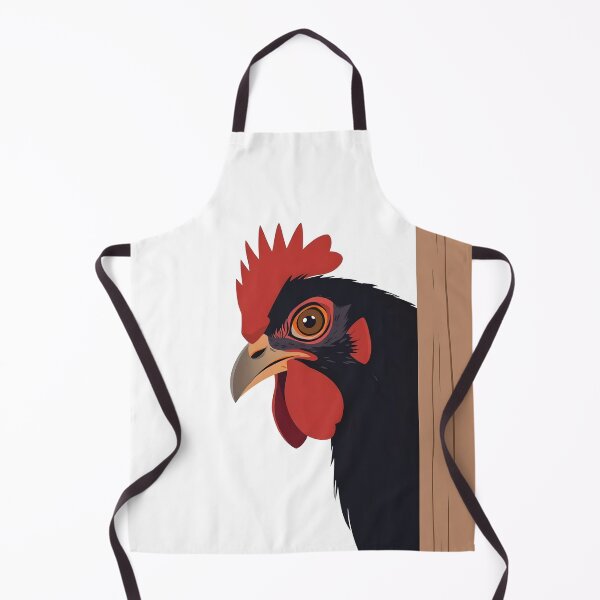 Item preview, Black Rooster Peekaboo – Bold Rooster Peeking Illustration designed and sold by EmeraldeaArt.