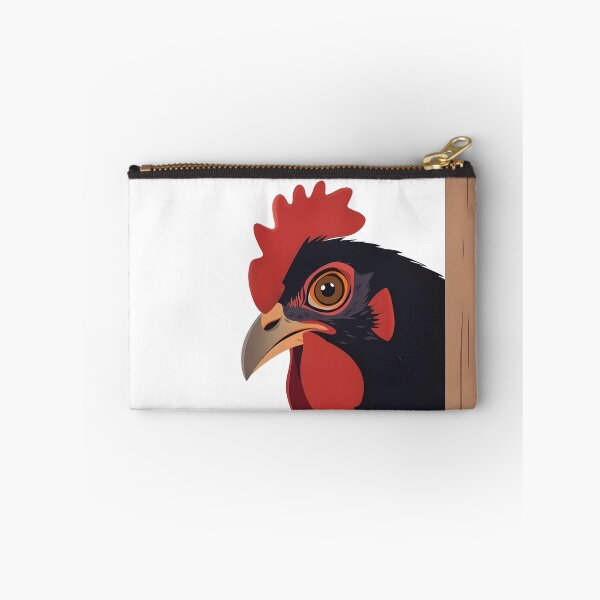 Item preview, Black Hen Peekaboo – Curious Chicken Illustration designed and sold by EmeraldeaArt.