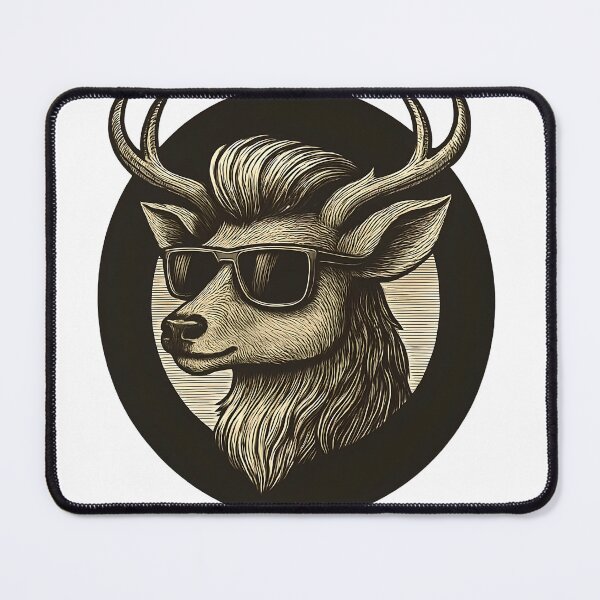 Item preview, Mullet Deer with Shades designed and sold by Small Batch Love.