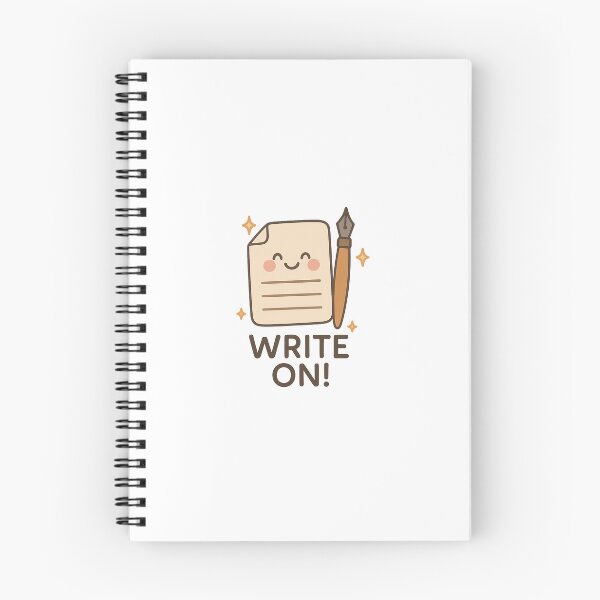 Item preview, Smiling Paper and Pen “Write On” Design designed and sold by BumbleBeeBuzzz.
