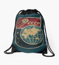 CCCP Flag Satellite Drawstring Bag