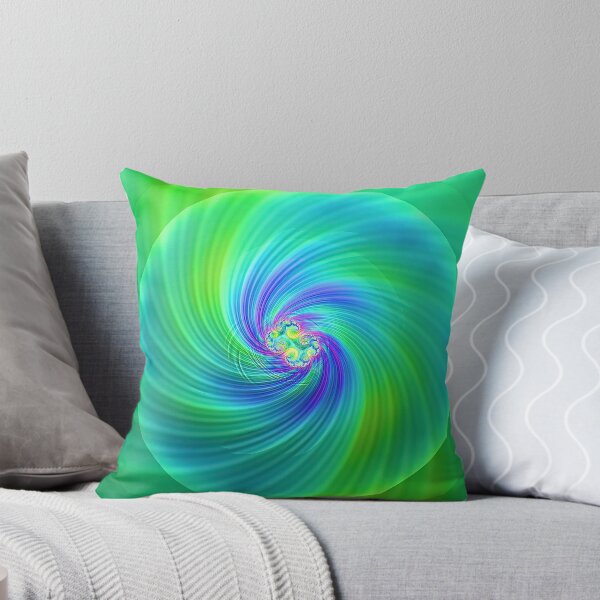 Artikelvorschau, Grüne und violette fraktale Spirale – Abstraktes Wirbel-Mandala-Design für Drucke, Kleidung, Wohndekor und mehr entworfen und verkauft von ElaKog.