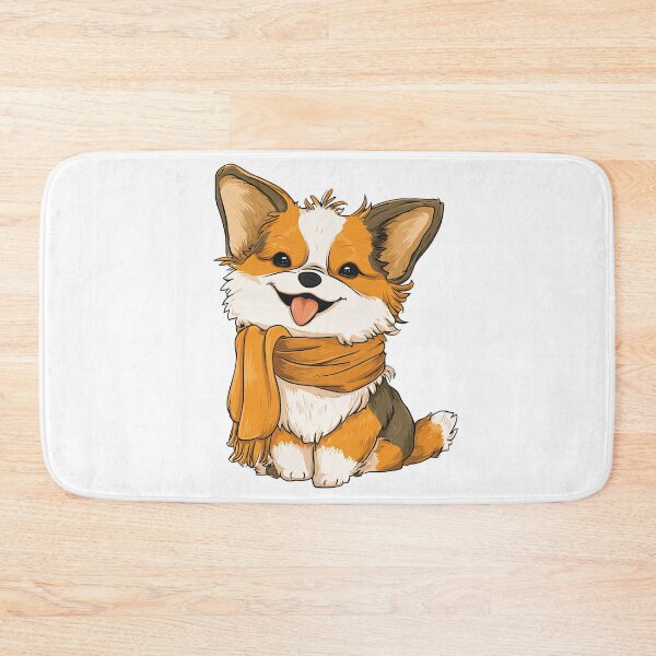 Item preview, Cute Corgi Puppy in Cozy Scarf – Dog Art Design designed and sold by newnomads-art.