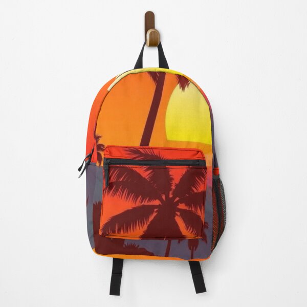 Item preview, Vibras de atardecer tropical: silueta retro de palmera en la playa designed and sold by HANG ON STUDIO .