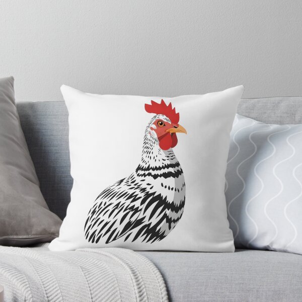 Item preview, Barred Rock Rooster – Curious Farm Friend designed and sold by EmeraldeaArt.