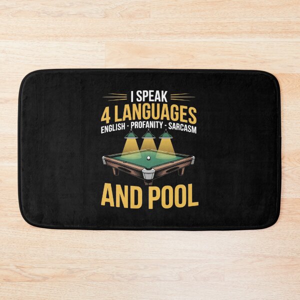 Item preview, I Speak 4 Language Billiards Pool Players 8 ball 9 ball designed and sold by sols.