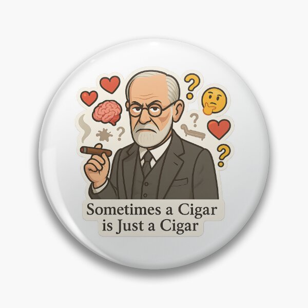 Item preview, Freud Quote – Sometimes a Cigar is Just a Cigar designed and sold by Cheerioza.