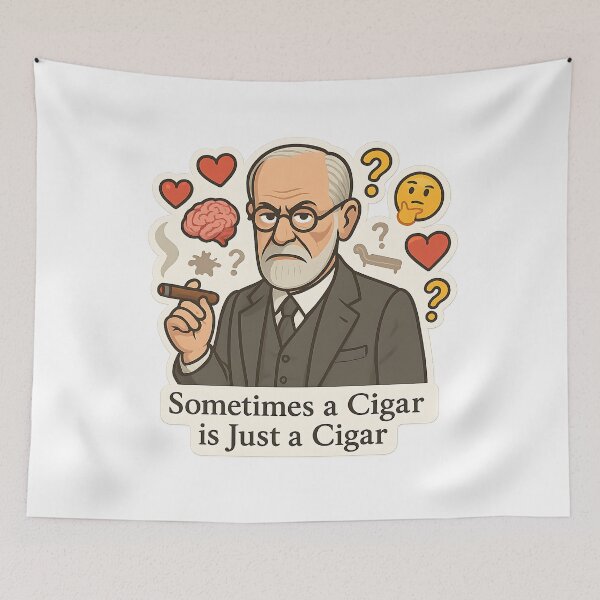 Item preview, Freud Quote – Sometimes a Cigar is Just a Cigar designed and sold by Cheerioza.