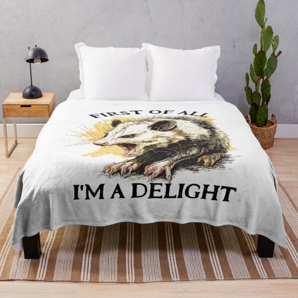 Item preview, Opossum First Of All I'm A Delight designed and sold by ColorFlowArt.