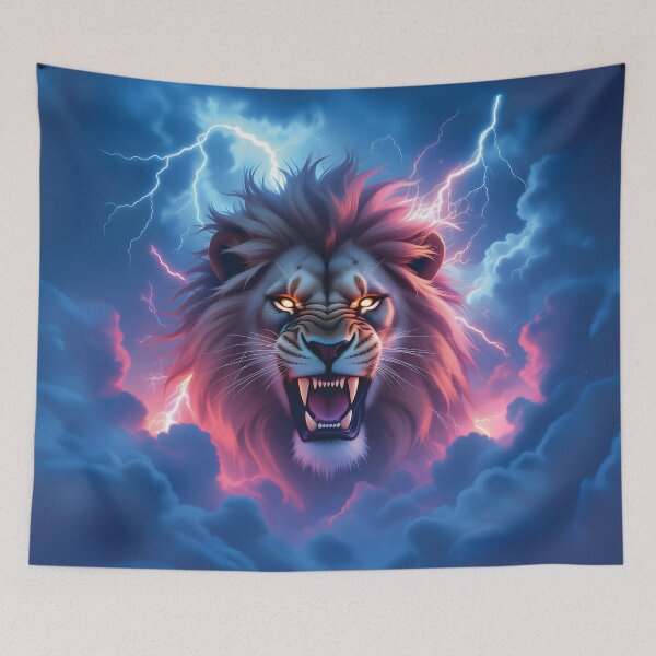Item preview, Electrified Roaring Lion Art designed and sold by Marcu Ioachim.