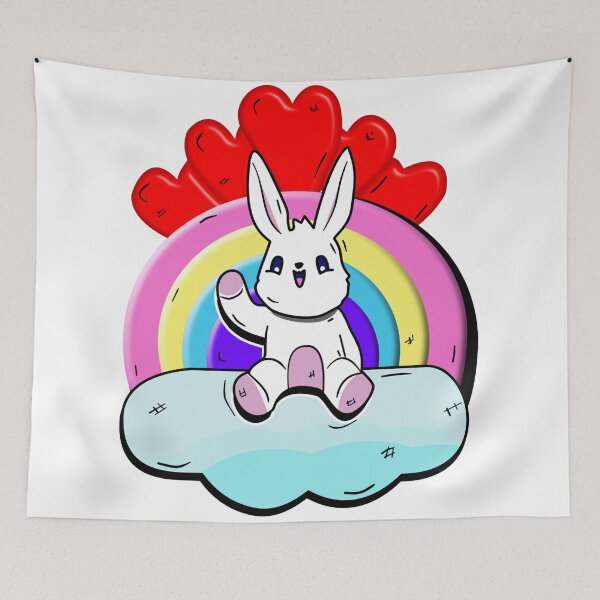 Item preview, Rainbow Bunny – Kawaii Love & Joy designed and sold by ForcePrint.