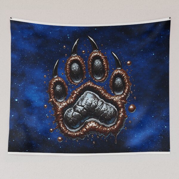 Item preview, Enchanted Bear Foot Under the Cosmic Sky designed and sold by MysticOzzy.