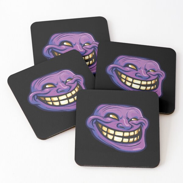 Item preview, Purple troll head with sinister grin and yellow teeth designed and sold by mirrorimages.