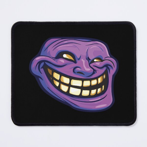 Item preview, Purple troll head with sinister grin and yellow teeth designed and sold by mirrorimages.