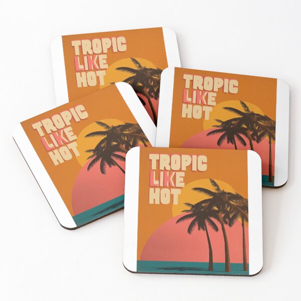 Item preview, Tropic Like Hot – Retro Summer Beach Vibes Print designed and sold by LoomisDreams.