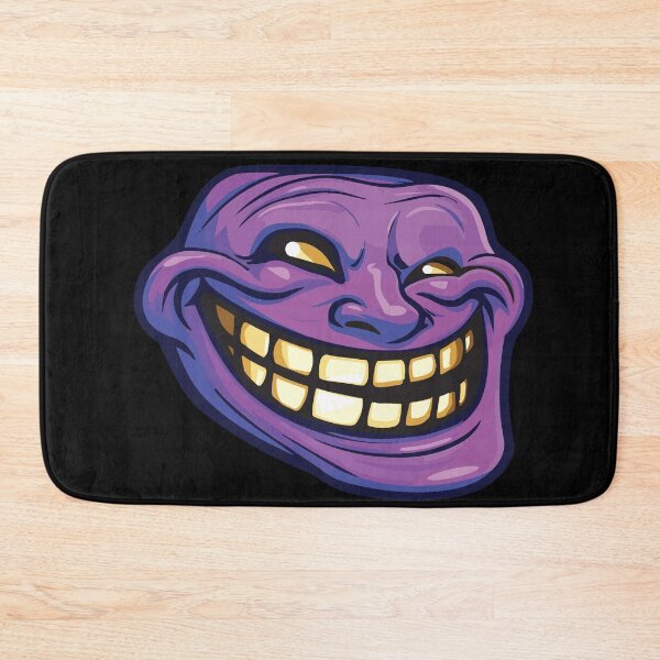 Item preview, Purple troll head with sinister grin and yellow teeth designed and sold by mirrorimages.