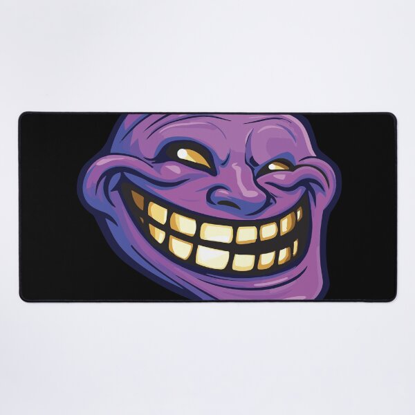 Item preview, Purple troll head with sinister grin and yellow teeth designed and sold by mirrorimages.