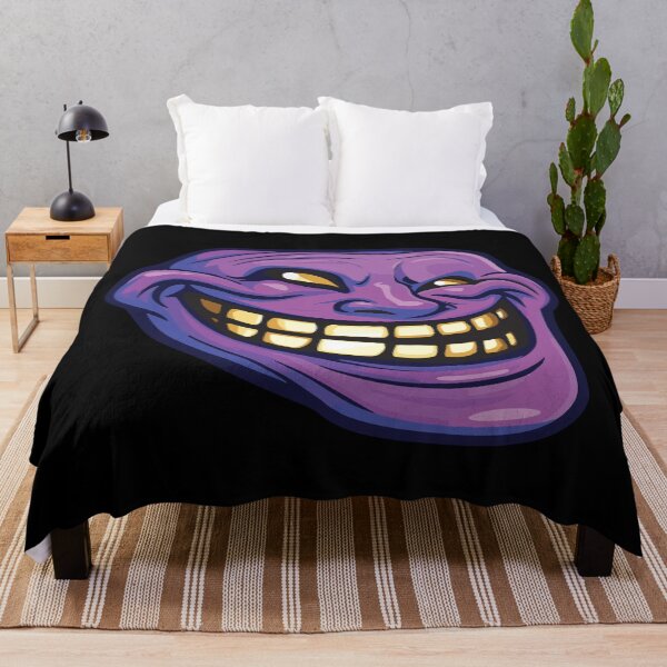 Item preview, Purple troll head with sinister grin and yellow teeth designed and sold by mirrorimages.