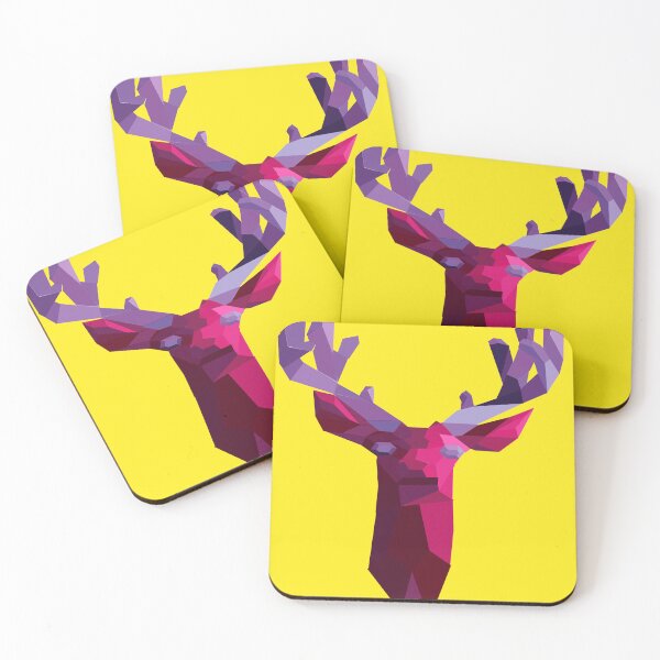 Item preview, Red beryl deer with amethyst antlers – Geometric art designed and sold by Just-Draws-22.