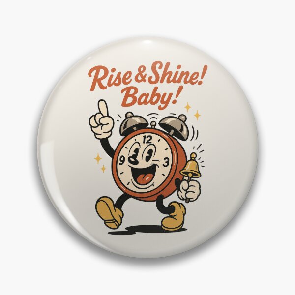 Item preview, Rise & Shine – Alarm Clock Cartoon designed and sold by HoopeStylee.