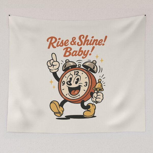 Item preview, Rise & Shine – Alarm Clock Cartoon designed and sold by HoopeStylee.