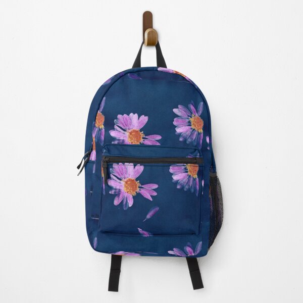 Item preview, Cyanotype Gouache Painting – Purple Daisy Bloom & Falling Petals designed and sold by paulkerrigan.