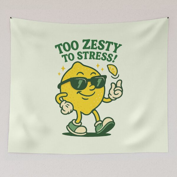 Item preview, Too Zesty to Stress – Cool Lemon Cartoon designed and sold by HoopeStylee.