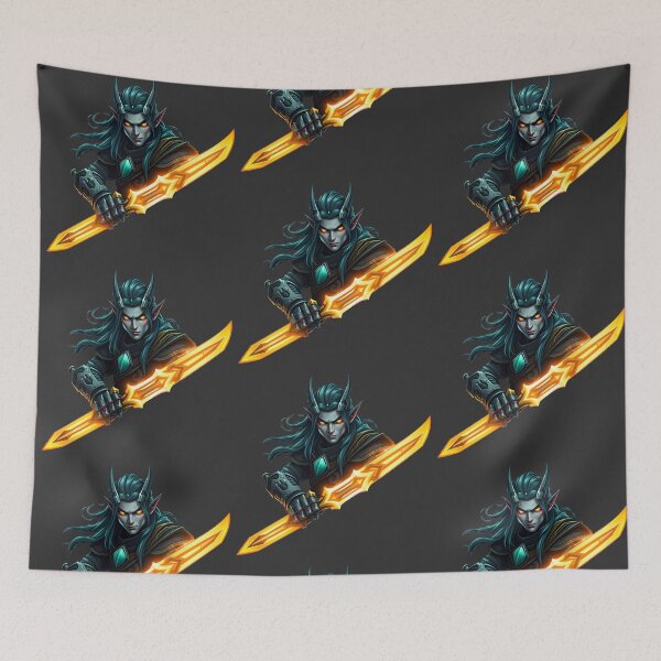 Item preview, Drow Fighter | Dark Elf Warrior Fantasy RPG Character Art designed and sold by Bejebajay.