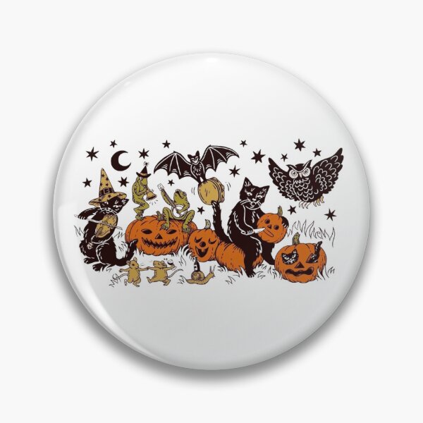 Item preview, Cute Vintage retro halloween cottage core frog cat designed and sold by creepytoesart.
