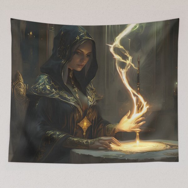 Item preview, Human Mage | D&D Wizard Fantasy Spellcaster Art for Tabletop RPGs designed and sold by Bejebajay.