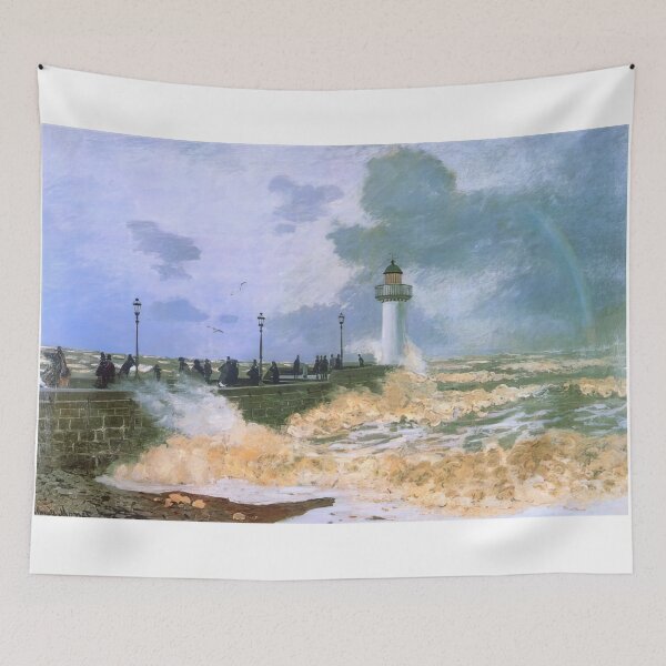 Item preview, The Jetty at Le Havre   1868 by Claude Monet designed and sold by GabyddAlessandr.