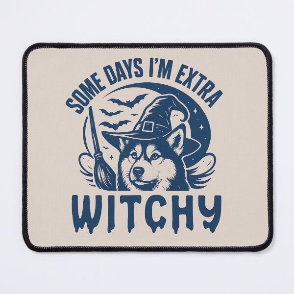 Item preview, Some Days I'm Extra Witchy – Husky Halloween  designed and sold by Bossy Dogs Co..