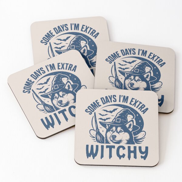 Item preview, Some Days I'm Extra Witchy – Husky Halloween  designed and sold by Bossy Dogs Co..